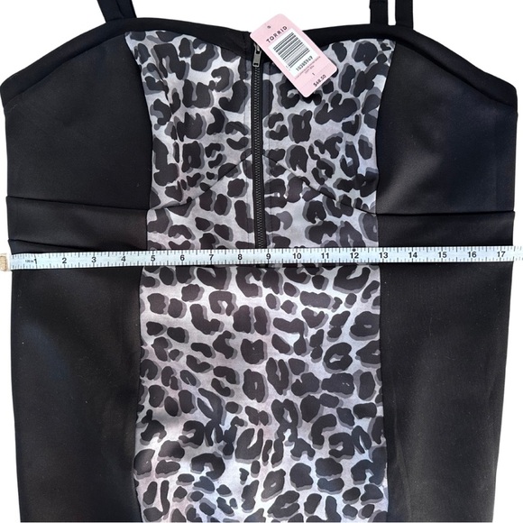 Torrid Black and Gray Bodycon Leopard Dress - Picture 7 of 8